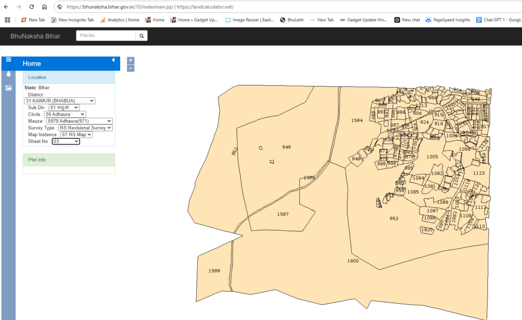 Bhu Naksha (Land Map) in Bihar on Bihar Bhoomi Portal