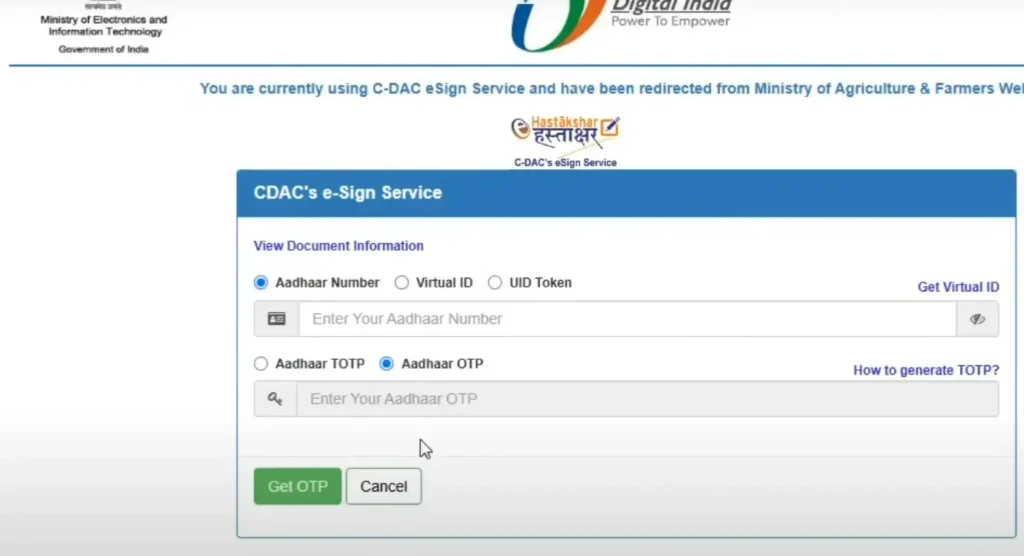 Aadhaar e-KYC or Aadhaar e-sign
